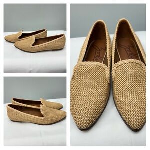 Zodiac hill loafer woven flats tan‎ women's 9.5